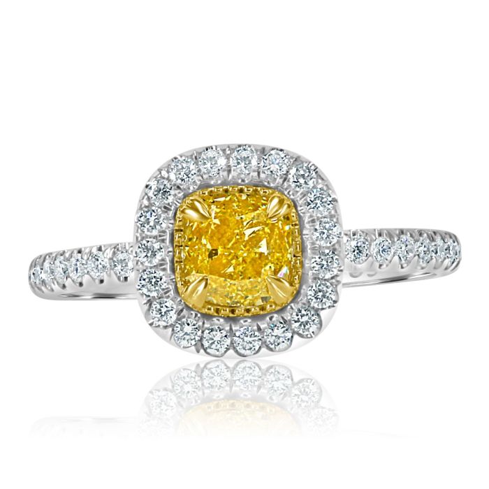FANCY VIVID DIAMOND RING It is set with a radiant Fancy… | Drouot.com