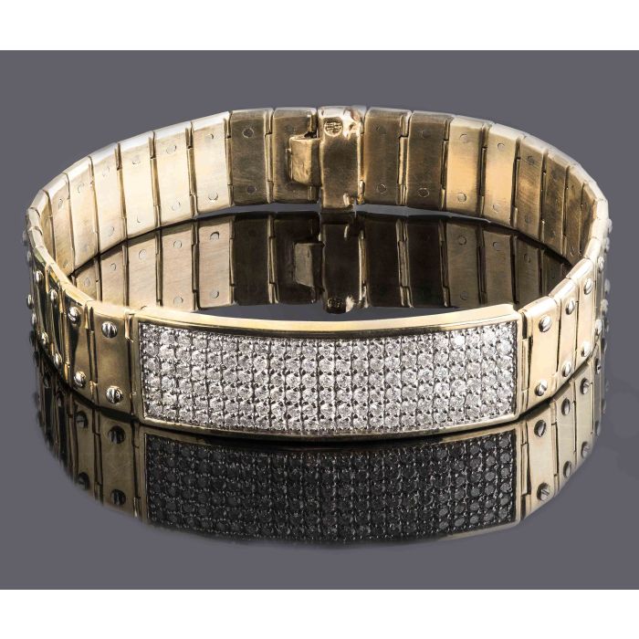Classy Unisex Oblong Screw Love Bangle Bracelet In 585 Stamped 14K Gold —  Jisha Jewels
