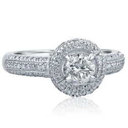 1.82 Ct Round Cut Diamond Engagement Proposal Ring 14k White Gold