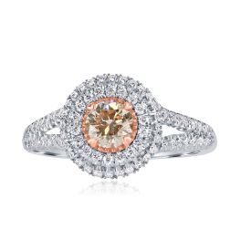 1.02 TCW Round Cut Diamond Engagement Proposal Ring 14k White Gold