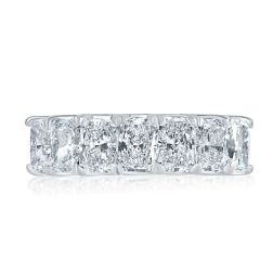Radiant Cut Lab Grown Diamond Wedding Band 14k White Gold (2.50 ctw)
