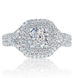 Gorgeous 2.00 Ctw Cushion Diamond Engagement Ring 14k White Gold