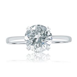 Classic 1.88 CT Solitaire Round Diamond Engagement Ring 14k White Gold