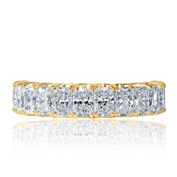 Radiant Lab Grown Diamond Wedding Band 14k White Gold (2.00 ctw)