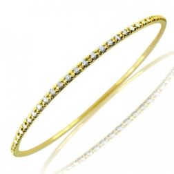 Diamond Eternity Bangle Bracelet 14k Yellow Gold (1.75 ctw)