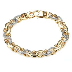 1.50 Ct Men's Mariner Link Diamond Bracelet 14k Gold 50 g 8.5'' 