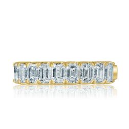 Emerald Cut Lab Grown Diamond Wedding Band 14k Yellow Gold (1.75 ctw)