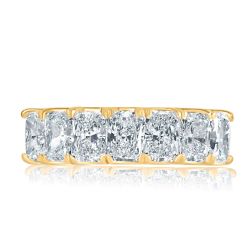 Radiant Cut Lab Grown Diamond Wedding Band 14k White Gold (2.50 ctw)